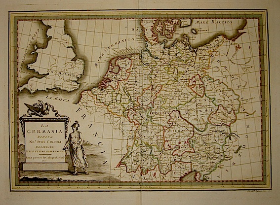 Cassini Giovanni Maria (1745-1824) La Germania divisa ne' suoi Circoli delineata sulle ultime osservazioni 1795 Roma